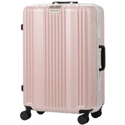 LUXE 鏡面静音ダブルキャスター軽量フレームキャリー 55L シェルピンク 6032-58-PK