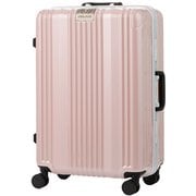 LUXE 鏡面静音ダブルキャスター軽量フレームキャリー 55L シェルピンク 6032-58-PK