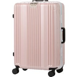 LUXE 鏡面静音ダブルキャスター軽量フレームキャリー 92L シェルピンク 6032-70-PK