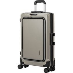 FIT（フィット） 拡張静音ダブルキャスターフロントオープンキャリー 24L（拡張55L） グレイッシュベージュ 6031-60-BE