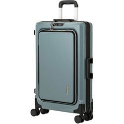 FIT（フィット） 拡張静音ダブルキャスターフロントオープンキャリー 24L（拡張55L） グレイッシュブルー 6031-60-BL