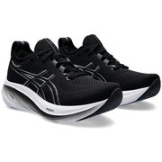 ゲルニンバス26 ワイド GEL-NIMBUS 26 WIDE 1012B602 001 BLACK/GRAPHITE GREY 24cm [ランニングシューズ レディース]