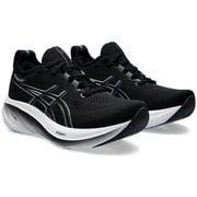 ゲルニンバス26 ワイド GEL-NIMBUS 26 WIDE 1012B602 001 BLACK/GRAPHITE GREY 25.5cm [ランニングシューズ レディース]