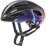 自転車ヘルメット ロードバイク用 JCF公認 MIPS搭載 ドイツ製 uvex rise pro MIPS ブラック/ギャラクシーマット52-56cm 4100930315