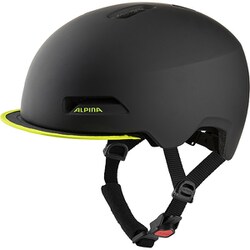 自転車ヘルメット 街乗り 通勤 通学 LEDライト付属 BROOKLYN ブラック/ネオンイエローマット57-61cm A9758333