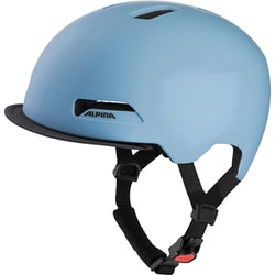 自転車ヘルメット 街乗り 通勤 通学 LEDライト付属 BROOKLYN スモーク/ブルーマット52-57cm A9758141