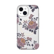 iPhone 15用 Coach Protective Case for MagSafe - Moody Floral/Purple CH052462