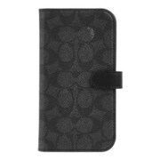 CH052704 [iPhone 15 Pro用 Coach Folio Case - Signature C Charcoal]