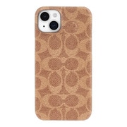iPhone 15 Plus用 Coach Slim Wrap Case - Signature C Tan CH052708
