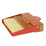 H21-0365 RD [ダストパン＆ブラシ ほうき＆ちり取りセット レッド]