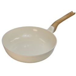 フライパン 軽くて使いやすい セラミックフライパン 28cm IH/ガス両用 ホワイト