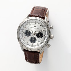 クロノグラフウォッチ メンズ レザーベルト 正規品 1年保証 SM23104-SSWH