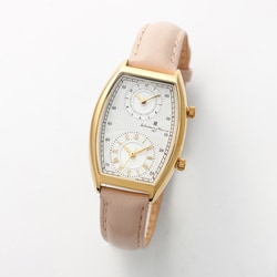 デュアルタイムウォッチ ユニセックス レザーベルト 正規品 1年保証 SM23107-GDWH/BE