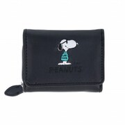 限定 三つ折りミニ財布 New Life Collection スヌーピー ブラック S2221020