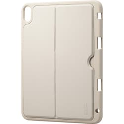 iPad 10.9インチ 第10世代（2022年）用 ソフトケース ApplePencil収納可 スタンド付 衝撃吸収 グレージュ TB-A23RUCSTGB