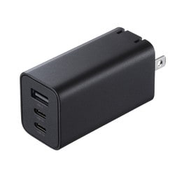 USB PD対応AC充電器（PD65W・C×2+A×1） ACA-PD95BK