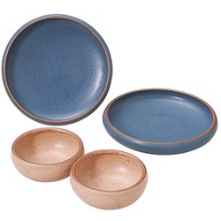 らくすくUD プレート ボウル ペアセット 17cmプレート＆10cmボウル 4点セット 食洗機対応 電子レンジ対応 6816-01