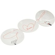 ラブイズ 中皿 約14cm 3個 食器セット ディズニー ミッキーマウス/ミニーマウス 3307-01