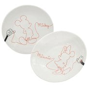 ラブイズ カレーパスタ皿 約22cm 2個 食器セット ディズニー ミッキーマウス/ミニーマウス 3307-03