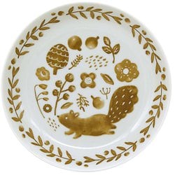 ハナトリス カレーパスタ皿 約20cm 食洗機対応 電子レンジ対応 リス柄 6825-22