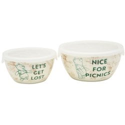 100エーカー・ピクニック レンジパック 蓋付き 2点セット 約310ml/560ml 電子レンジ対応 食洗機対応 ディズニー 「くまのプーさん」 3534-03