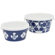 3308-01 [ニホンスタイル レンジパック 蓋付き 2点セット 約300ml/約600ml 電子レンジ対応 食洗機対応 ディズニー ミッキーマウス＆フレンズ]