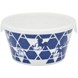 ニホンスタイル レンジパック 蓋付き 直径約14cm 約600ml 電子レンジ対応 食洗機対応 ディズニー ミッキーマウス＆フレンズ 三角柄 3308-43