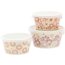 フラワーフラワー レンジパック 蓋付き 3点セット 約300ml×2個 約600ml×1個 電子レンジ対応 食洗機対応 ディズニー ミッキーマウス 3309-02