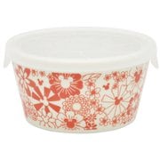 フラワーフラワー レンジパック 蓋付き 直径約11cm 約300ml 電子レンジ対応 食洗機対応 ディズニー ミッキーマウス レッド 3309-32
