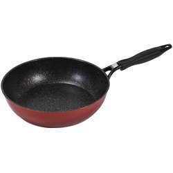 いため鍋 究極の道具 軽（Karu） 28cm マーブル加工 IH/ガス両用 軽量 耐久性抜群 レッド HC-199