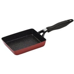究極の道具軽 玉子焼 13×18cm IH対応 マーブル加工 レッド HC-0200
