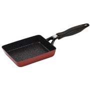 究極の道具軽 玉子焼 13×18cm IH対応 マーブル加工 レッド HC-0200