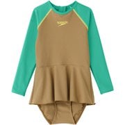 キッズロングスリーブスーツ KIDS L/S SUITS SLG92401 コヨーテ CO 110サイズ [スイミング 水着 ガールズ]