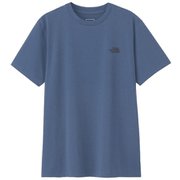 ショートスリーブランメッシュスクエアロゴティー S/S Run Mesh Square Logo Tee NT32470 シェイディーブルー SB Sサイズ [ランニングウェア シャツ メンズ]