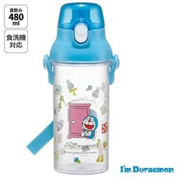 食洗機対応 直飲みプラ製ワンタッチクリアボトル 480ml ドラえもん ラインデザイン PSB5TR