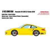 EM619A 1/43 ポルシェ 911 997.2 Turbo 2010 スピードイエロー [レジンキャストミニカー]