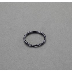 21.5x1.6mm キーリング（ブラック/スチール製/10個） EA638D-301