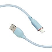超柔らか!ふわふわソフトケーブル USB Type-Cケーブル USB2.0 QC3.0/最大18W 1m ブルー UCJ-AW1M BL