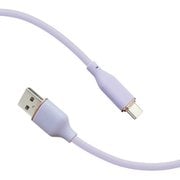 超柔らか!ふわふわソフトケーブル USB Type-Cケーブル USB2.0 QC3.0/最大18W 1m パープル UCJ-AW1M PR