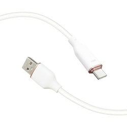 超柔らか！ふわふわソフトケーブル USB Type-Cケーブル USB2.0 QC3.0/最大18W 1m ホワイト UCJ-AW1M WH