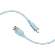 超柔らか!ふわふわソフトケーブル USB Type-Cケーブル USB2.0 QC3.0/最大18W 3m ブルー UCJ-AW3M BL