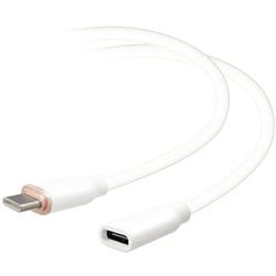 超柔らか！ふわふわソフトケーブル USB Type-C 延長ケーブル USB2.0 最大60W PD対応 1m ホワイト CCJ-FM1M