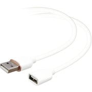 超柔らか!ふわふわソフトケーブル USB延長ケーブル USB2.0 QC3.0対応 1m ホワイト UCJ-FM1M