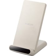 ワイヤレス充電器 Qi認証 5W スタンド 縦置き/横置き両対応 おくだけ充電 ベージュ W-QS09BE
