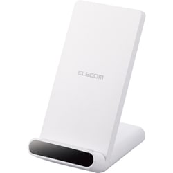 ワイヤレス充電器 Qi認証 5W スタンド 縦置き/横置き両対応 おくだけ充電 ホワイト W-QS09WH