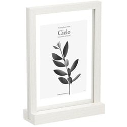 フローティングフォトフレーム Cielo（シエロ） 160×232mm L/KG（ハガキ）/2L（カビネ）サイズ ホワイト FWFCL-WT2L