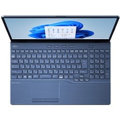 ノートパソコン FMV/AHシリーズ/15.6型/Core i5-1235U/メモリ 16GB/SSD 512GB/Windows 11 Home/Office Home u0026 Business 2021/メタリックブルー/ヨドバシカメラ限定モデル FMVA47H3LC