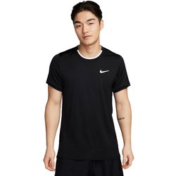 コート アドバンテージ Dri-FIT テニストップ FD5321 011 ブラック/ホワイト Sサイズ [テニス 半袖シャツ メンズ]