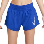 ウィメンズ ワン Dri-FIT ミッドライズ 8cm ショートパンツ (インナー付き) FN2602 405 ハイパーロイヤル/ホワイト Lサイズ [ランニングウェア ショートパンツ レディース]