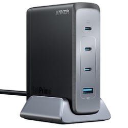 USB AC充電器 Anker Prime Desktop Charger 240W USB PD（パワーデリバリー）+PPS対応 USB-C×3/USB-A×1 ActiveShield 2.0搭載 GaNPrime採用 ブラック A2342511